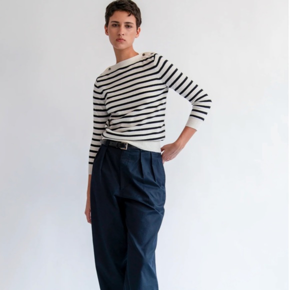 DEMYLEE "Jamie" Striped Cashmere Boatneck Sweater NWOT/sz XS - Picture 13 of 15